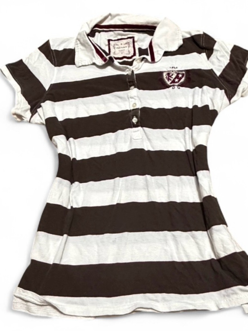 Vintage Y2K Old Navy Striped Preppy Polo Shirt